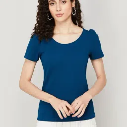 Code by Lifestyle Teal Regular Fit Top-image-17