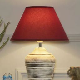 Kapoor Lamp Shades Distress White & Red Wood Prova Table Lamp-picture-34