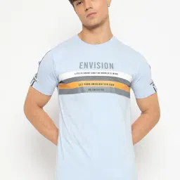 Duke Sky Blue Slim Fit Printed T-Shirt-picture-40