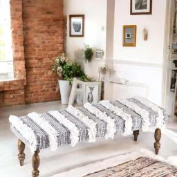 Ikiriya Cairo Grey Sheesham Wood Accent Bench-image-59