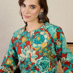 Indo Era Women Floral Printed Floral Kurta-image-81
