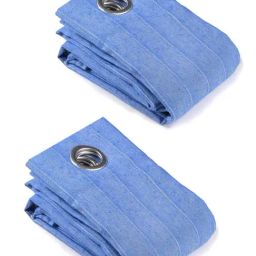 Saral Home Blue Cotton Plain Curtain-23