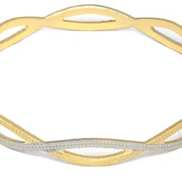 Priyaasi Dual Toned Wavy Patterned Set of 2 Bangles image 4