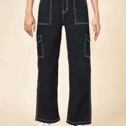Coolsters by Pantaloons Girls Jet Black Cotton Solid Track Bottoms & Joggers-image-49