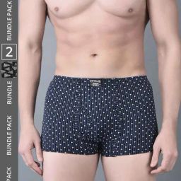 Dollar Bigboss Assorted Cotton Regular Fit Printed Trunks - Pack Of 2-picture-2