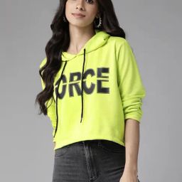 KASSUALLY Green Cotton Graphic Print Hoodie-image-38