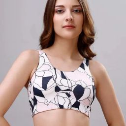 Soie White & Blue Printed Beginner's Bra-image-48