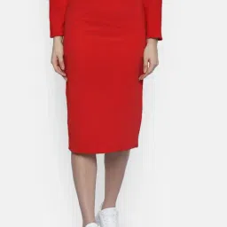 ISU Red Midi Skirt-8