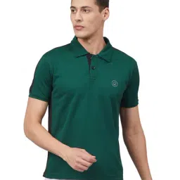 Chkokko Green Regular Fit Polo T-Shirt-image-27
