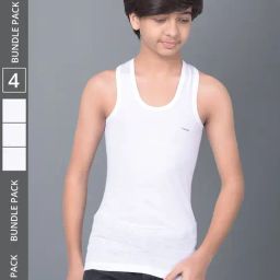 Dollar Bigboss Boys White Solid Vest (Pack Of 4)-image-45