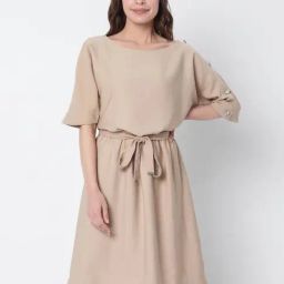 Vero Moda Beige Regular Fit Dress-image-79