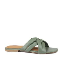 Inc.5 Women's Green Cross Strap Sandals-image-19