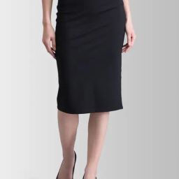 FableStreet Black Regular Fit Skirt-image-99