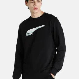Puma Black Cotton Regular Fit Printed Sweatshirts-picture-32