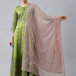 Wishful by W Dusty Pink Printed Dupatta-picture-24