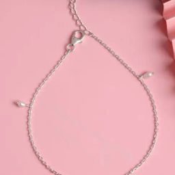 Clara 92.5 Sterling Silver Dainty Pearl Anklet for Women-image-73