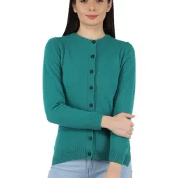 Monte Carlo Sea Green Wool Open Front Cardigan-picture-40