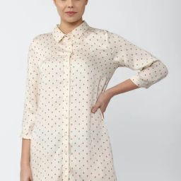 Van Heusen Beige Printed Shirt Dress-image-97