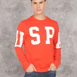 U.S. Polo Assn. Scarlet Cotton Regular Fit Printed Sweatshirt-picture-36