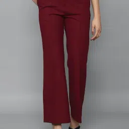 Allen Solly Maroon Mid Rise Trousers-image-64
