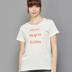 Fame Forever by Lifestyle Cream Cotton Printed T-Shirt-image-75