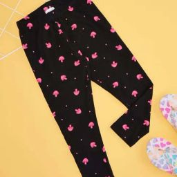 Pantaloons Junior Girls Jet Black Cotton Printed Tights & Leggings-image-53