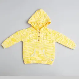 ed-a-mamma baby Ed-A-Mamma Unisex Yellow Cotton Self Design Sweater-picture-29
