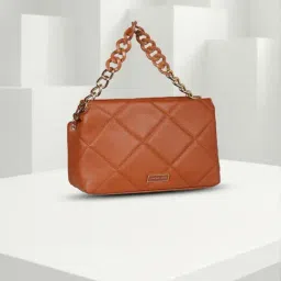 Van Heusen Brown Quilted Shoulder Bag-picture-6