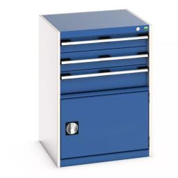Bott 1 Door 3 Drawer Sheet Steel Floor Standing Cabinet 650x650x900 mm, 40019043.11V-image-87