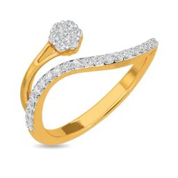 Kisna Diamond & Gold Jewellery Cynthia 18k (750) Diamond & Gold Ring For Women-image-25