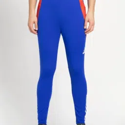 Adidas Blue Slim Fit Logo Printed Sports Trackpants-picture-37