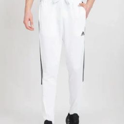 Adidas White Regular Fit Striped Sports Trackpants-image-94