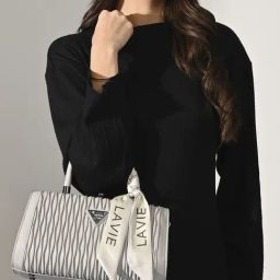 LAVIE Signature White Quilted Handbag-image-94