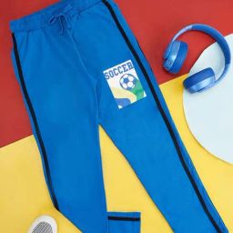 Pantaloons Junior Blue Cotton Printed Trackpants-picture-20