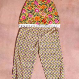 Libas Kids Yellow Pure Cotton Regular Fit Floral Co-Ords Set-2