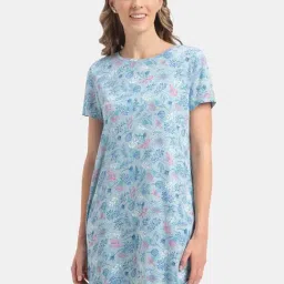 Jockey Blue Printed Sleep Dress-picture-10