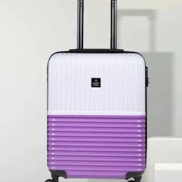 Nasher Miles Istanbul Hard-Sided ABS and PC Check-in White & Purple 20 inch |55cm Trolley Bag-image-90