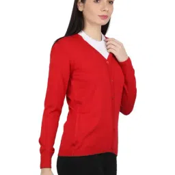 MOCA by Monte Carlo Red Open Front Cardigan image 3
