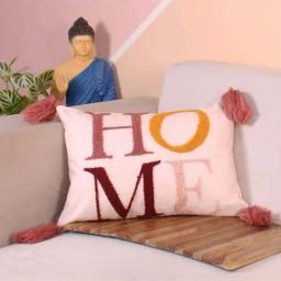 STITCHNEST Multicolor Polycotton Hand Crafted Embroidered Bohemian Home Cushion Cover-image-41