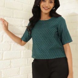 Fabindia Blue Printed Top-image-14