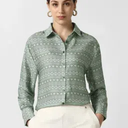 Van Heusen Green Regular Fit Printed Shirt-picture-46