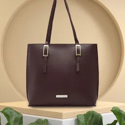 Caprese PU Structured Shoulder Bag with Applique-image-60