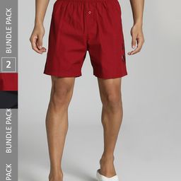 Puma Men Red & Black Pack of 2 Solid Boxer-picture-15