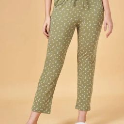 Dreamz by Pantaloons Green Cotton Floral Print Pyjamas-picture-49
