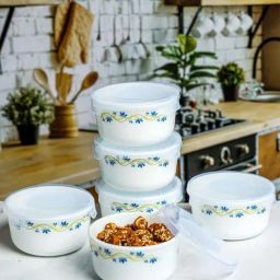 Cello White Opalware Storage Containers With Lid (140ml) - Set of 6-image-74