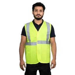 Mallcom 115 GSM Polyester High Visibility Reflective Safety Jacket Green Size XL, Proclo 51-32