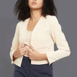 Allen Solly Beige Regular Fit Blazer-image-84