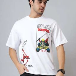 Free Authority White Cotton Oversized Printed T-Shirt-picture-9