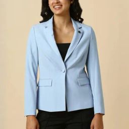 Allen Solly Blue Regular Fit Blazer-image-54