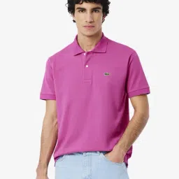 Lacoste Pink Classic Fit Polo T-Shirt-image-82